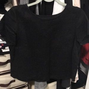 Linen madewell top with scallop detail